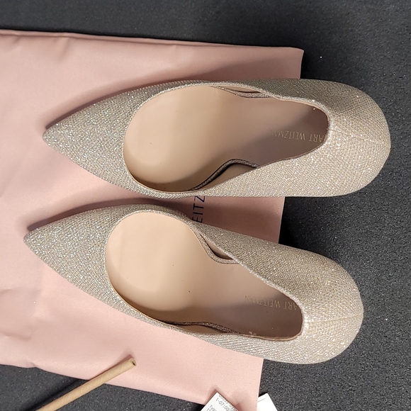 SW✨️ Sparkly Bling Bridal Heels sz 9.5B - Picture 7 of 12